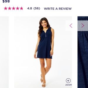 Lilly Pulitzer Essie Navy Blue Dress Medium